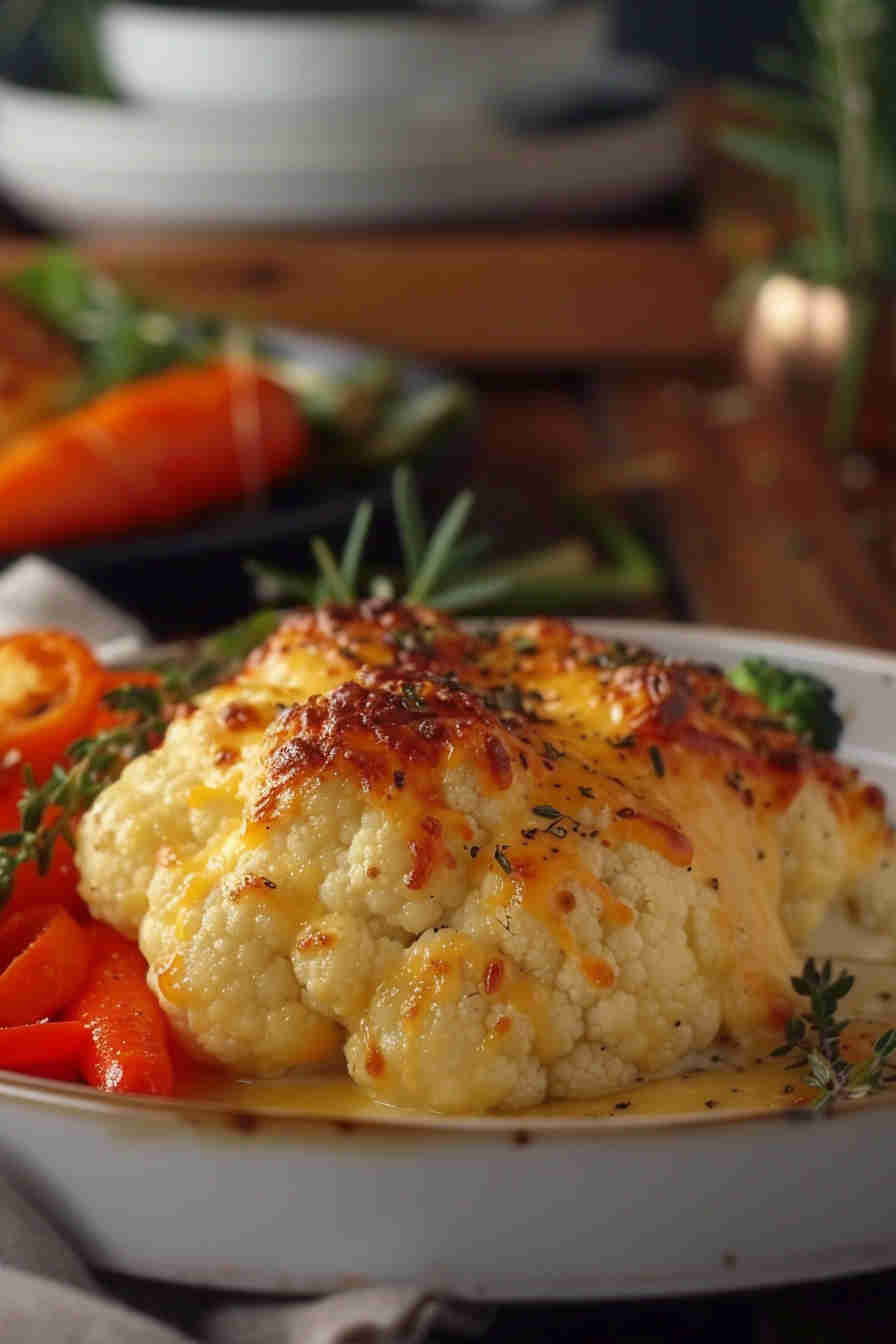 Baked Cheesy Cauliflower Casserole