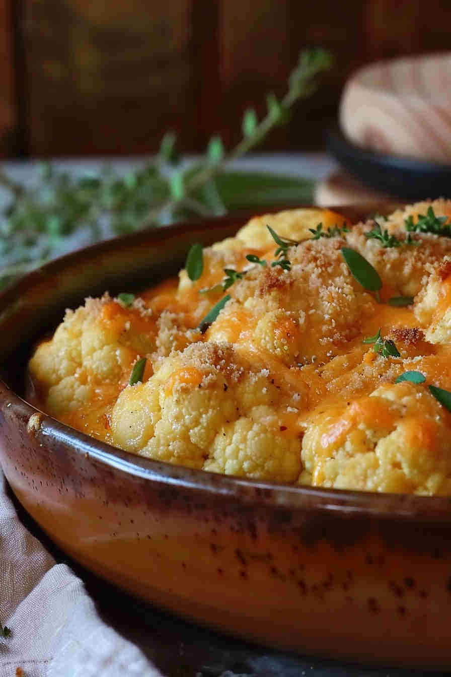 Baked Cheesy Cauliflower Casserole