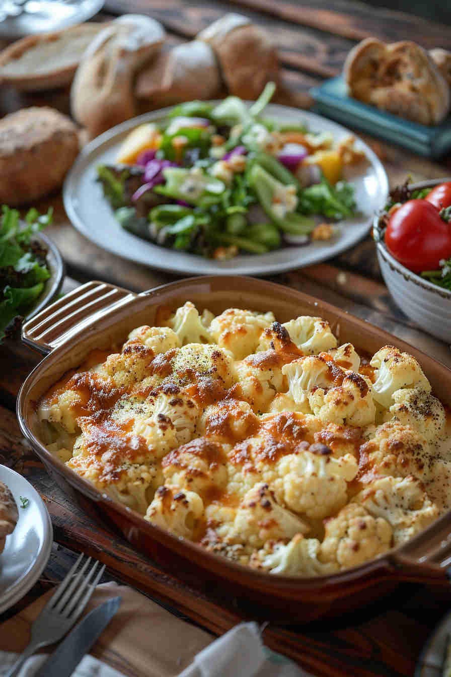 Baked Cheesy Cauliflower Casserole