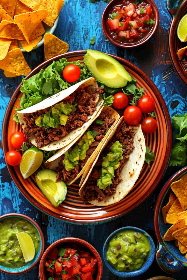 Beef Tacos with Avocado Salsa
