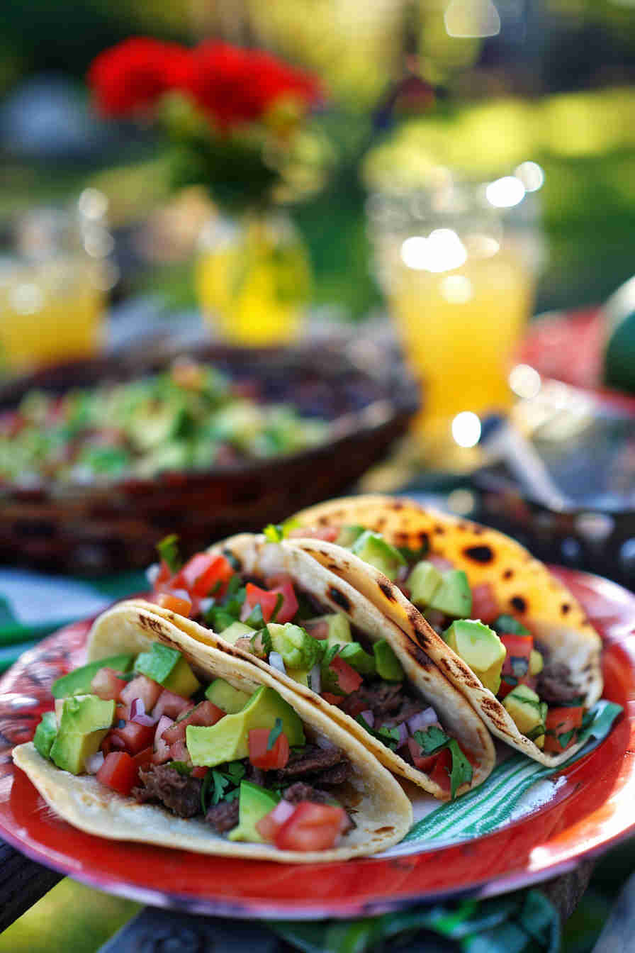 Beef Tacos with Avocado Salsa