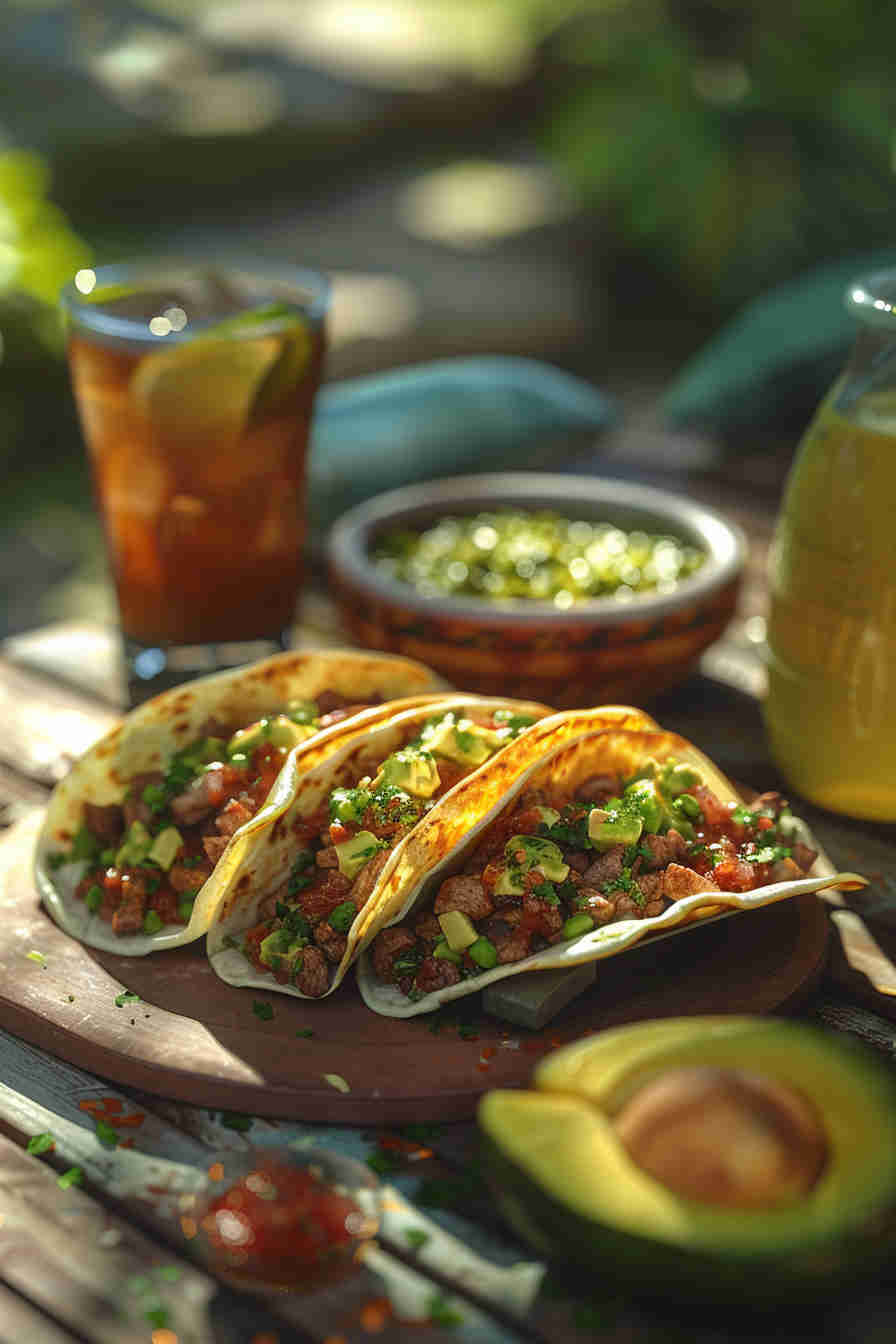 Beef Tacos with Avocado Salsa