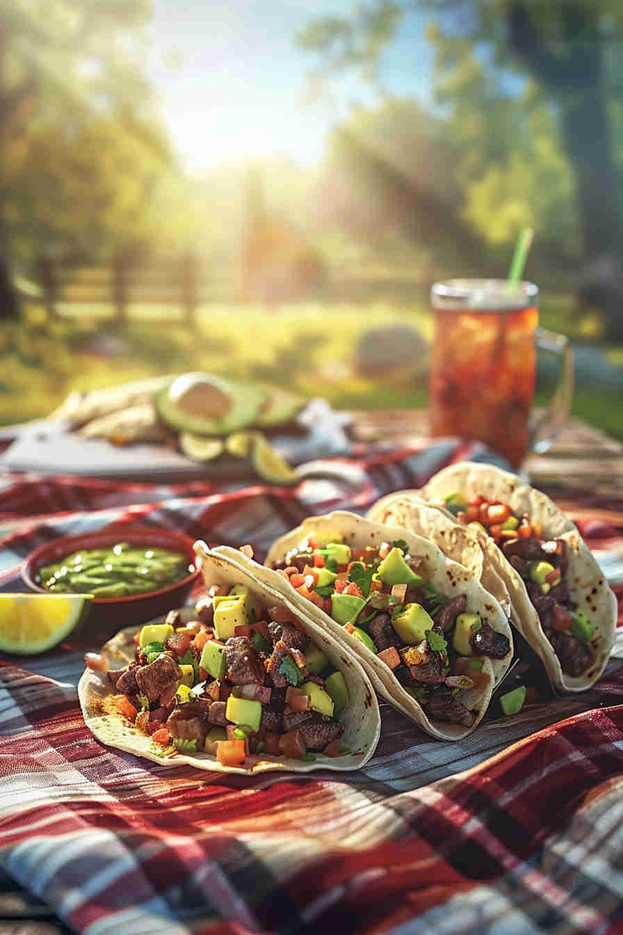 Beef Tacos with Avocado Salsa