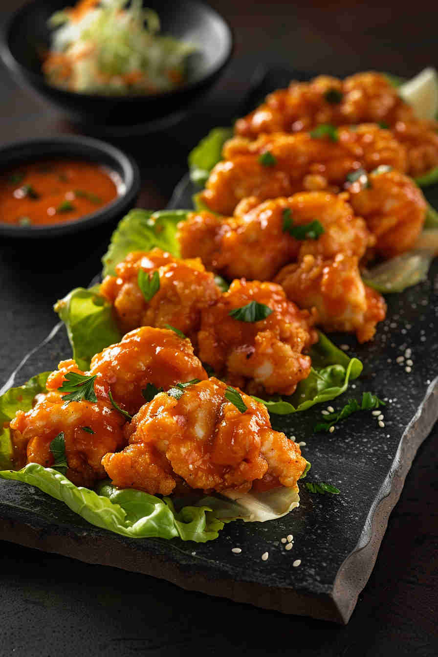 Buffalo Chicken Lettuce Wraps