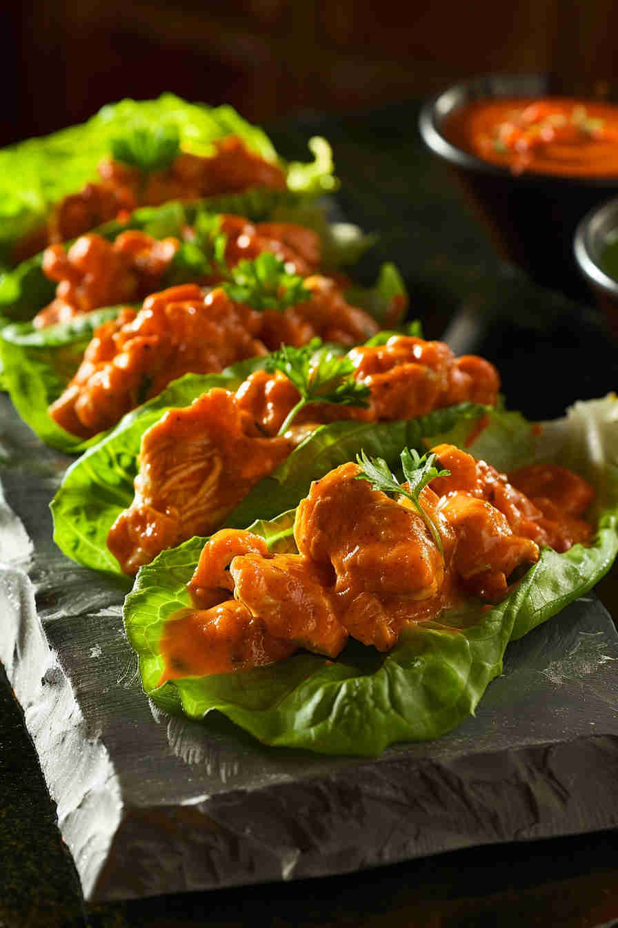 Buffalo Chicken Lettuce Wraps