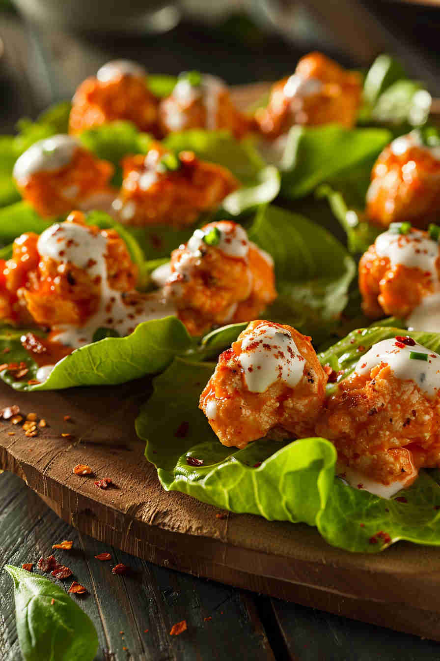 Buffalo Chicken Lettuce Wraps