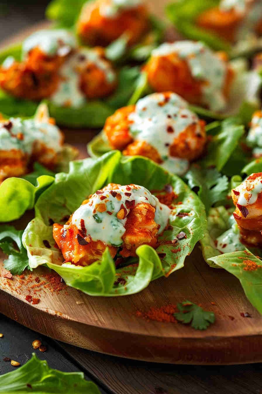 Buffalo Chicken Lettuce Wraps