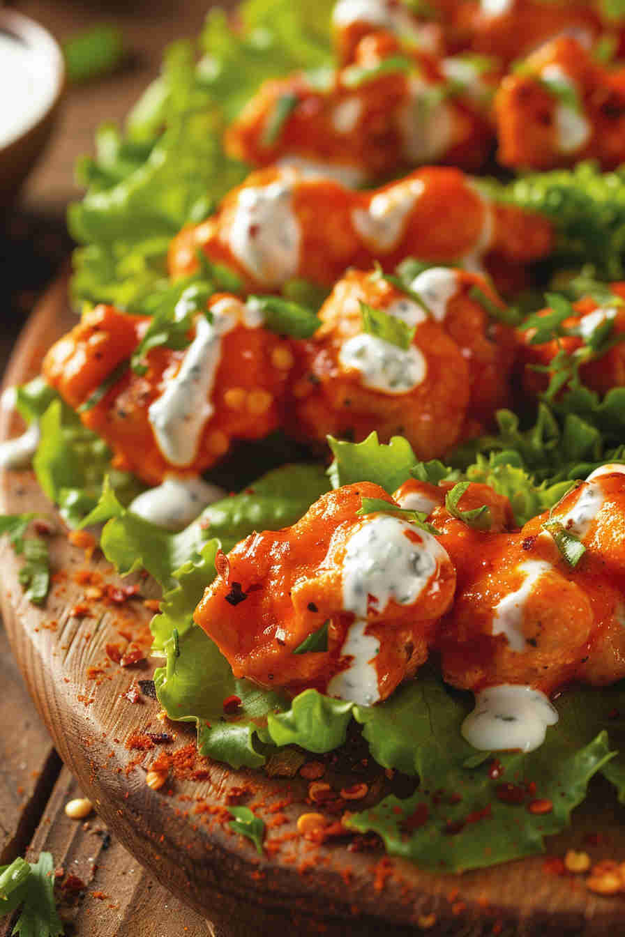 Buffalo Chicken Lettuce Wraps