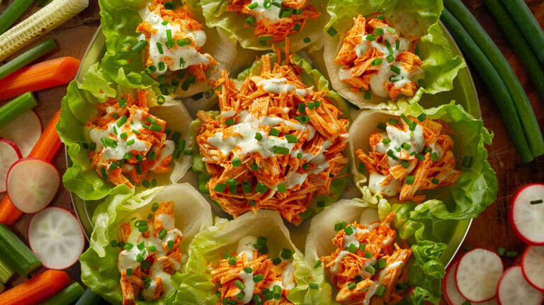 Buffalo Chicken Lettuce Wraps