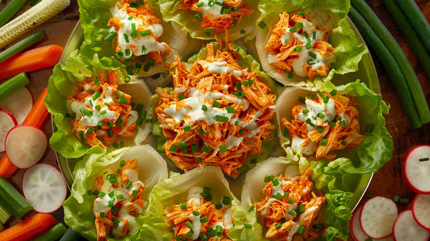 Buffalo Chicken Lettuce Wraps