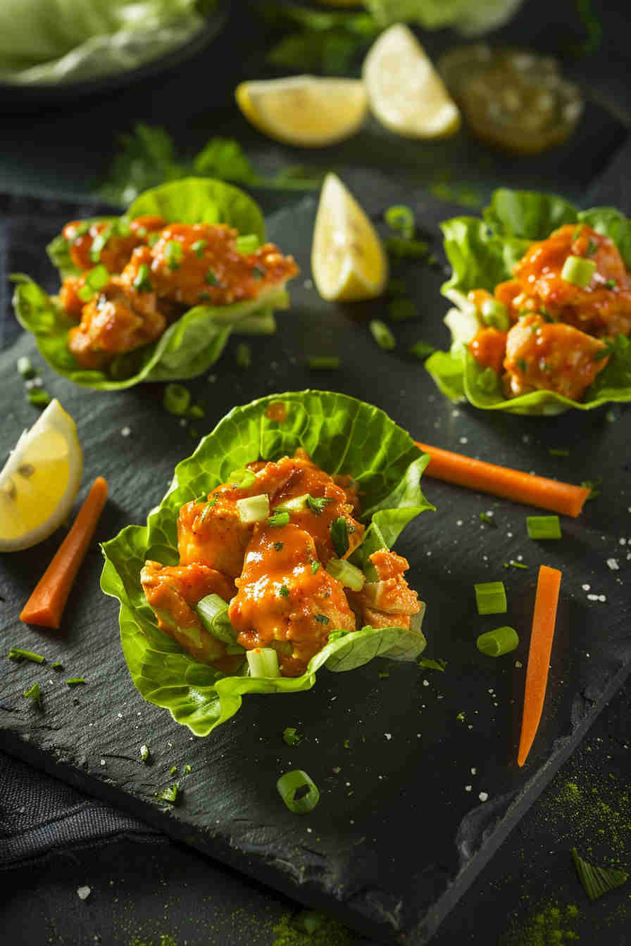 Buffalo Chicken Lettuce Wraps