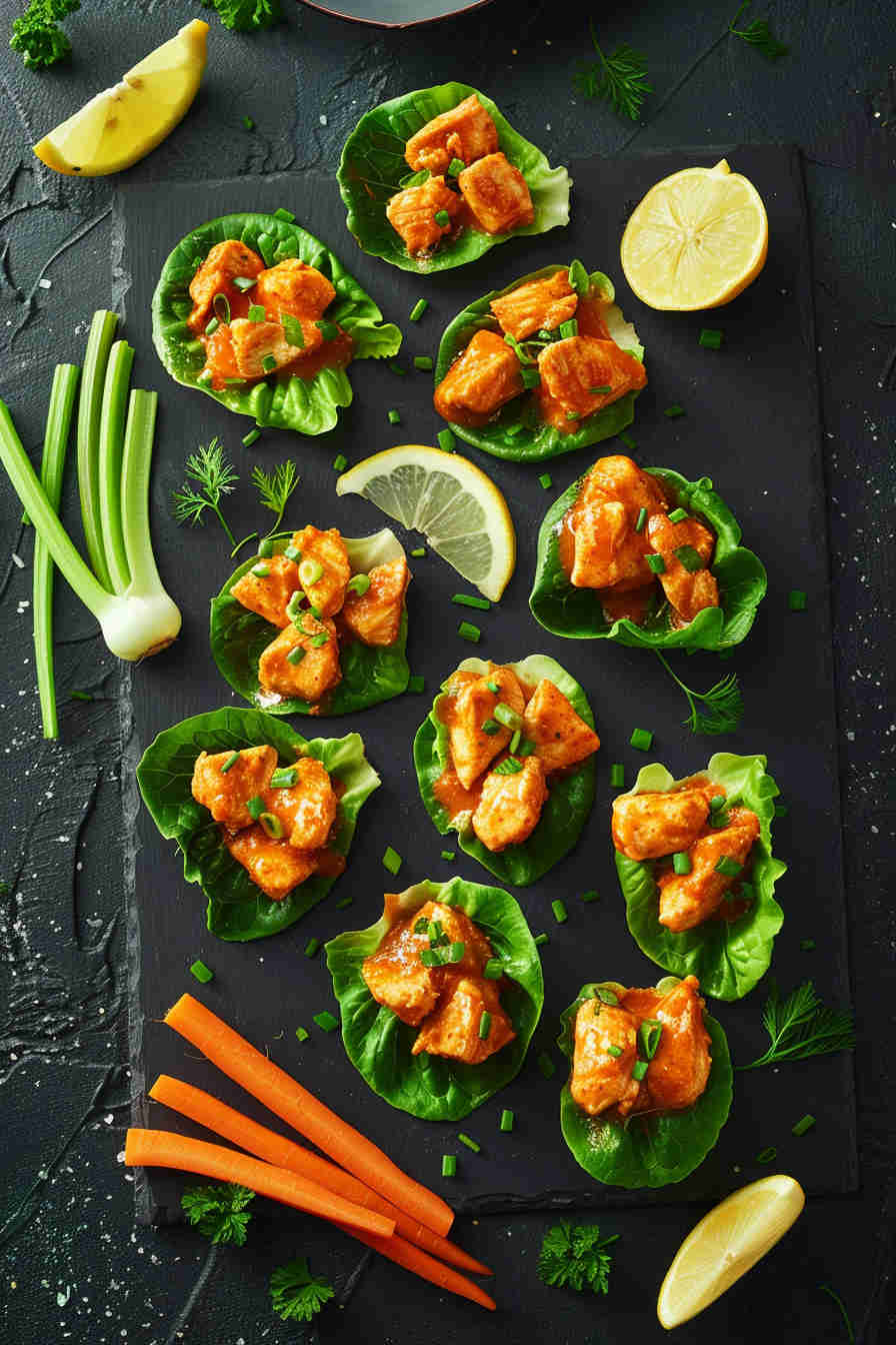 Buffalo Chicken Lettuce Wraps
