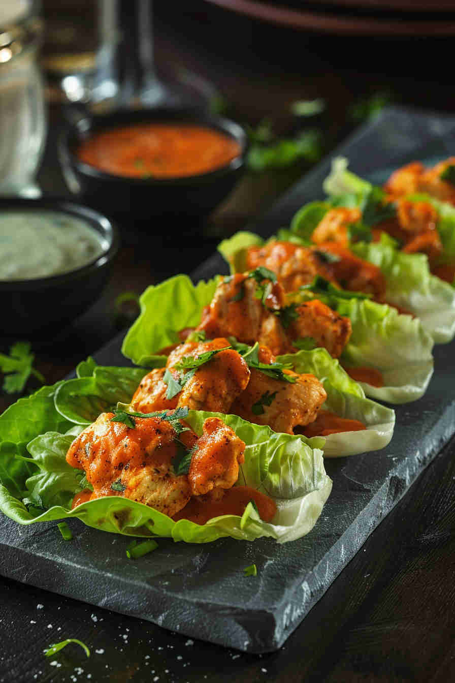 Buffalo Chicken Lettuce Wraps
