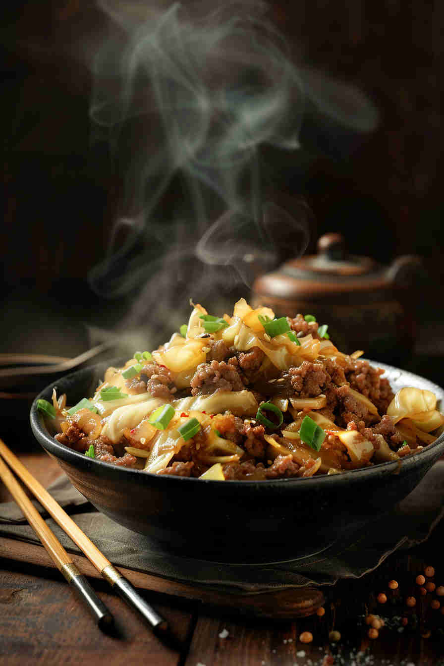 Cabbage Stir-Fry with Ground Beef