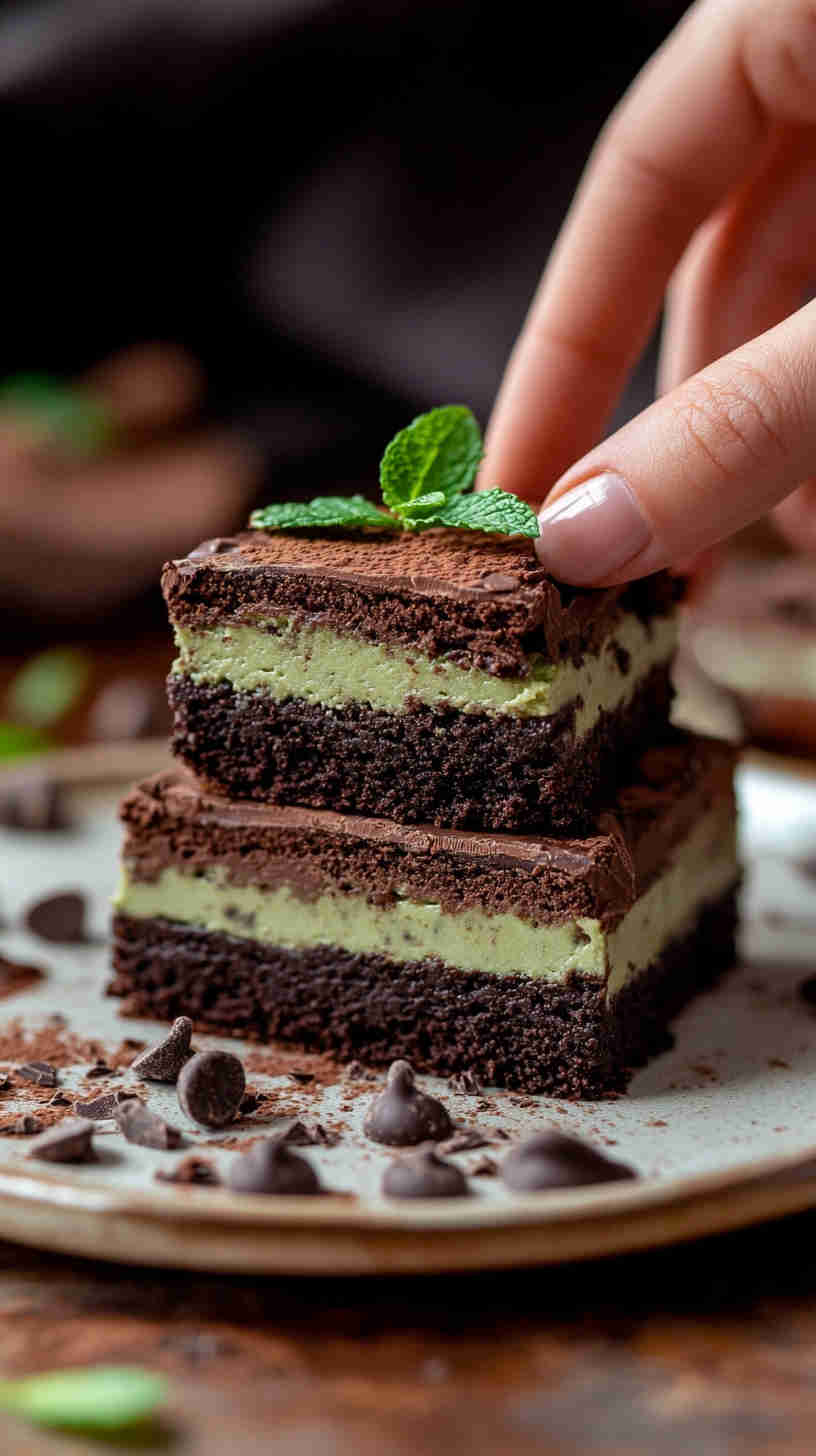 Chocolate Mint Protein Brownies
