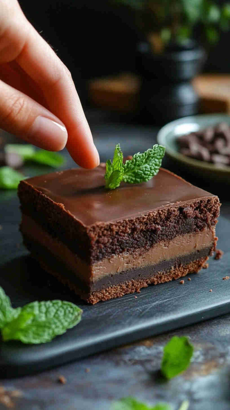 Chocolate Mint Protein Brownies