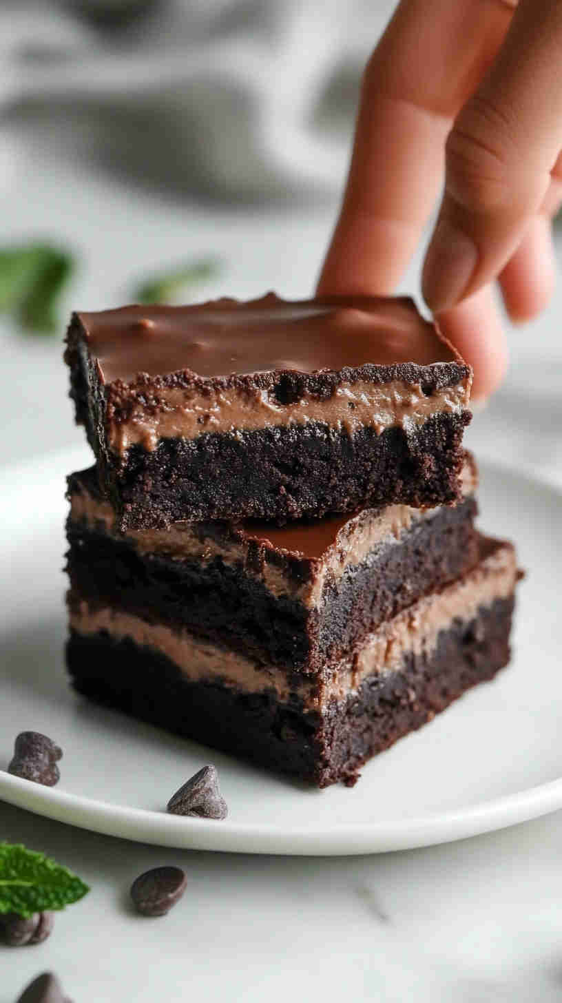 Chocolate Mint Protein Brownies