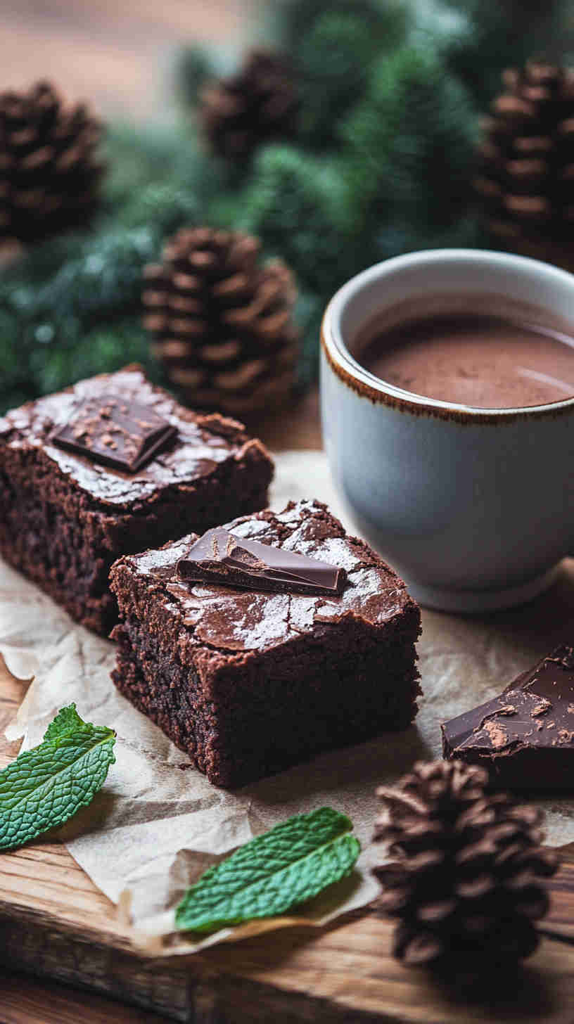 Chocolate Mint Protein Brownies