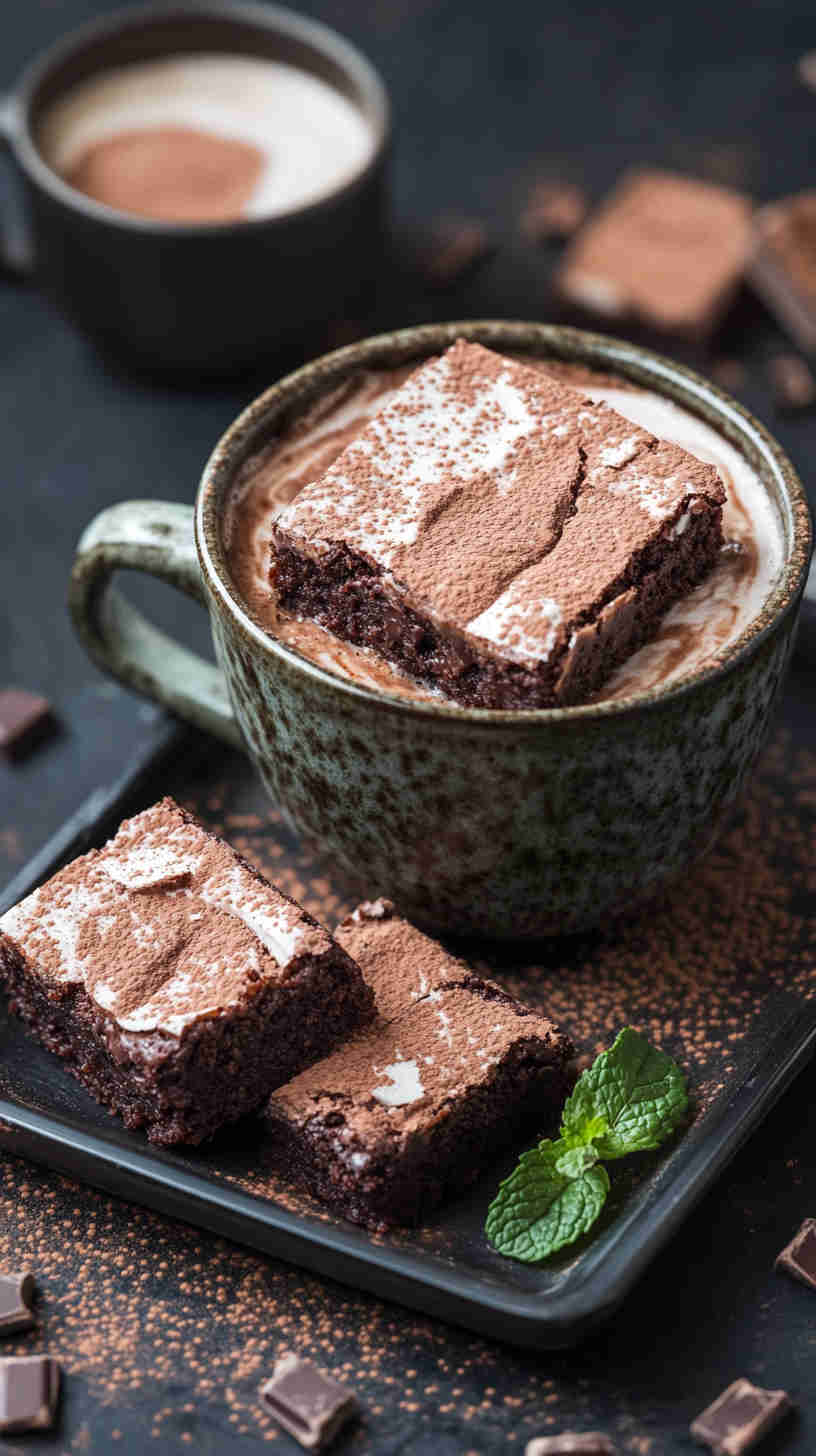 Chocolate Mint Protein Brownies
