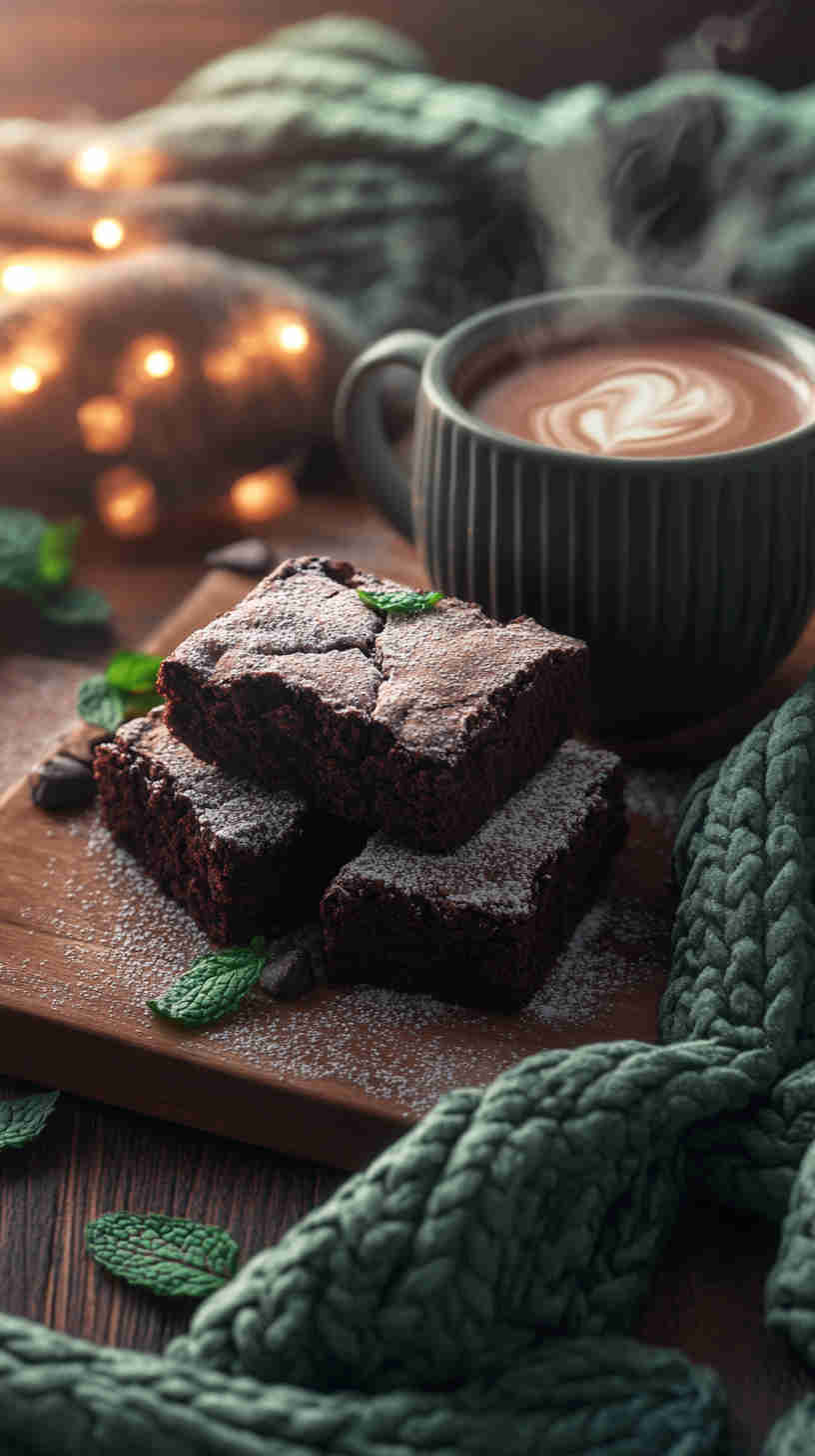 Chocolate Mint Protein Brownies