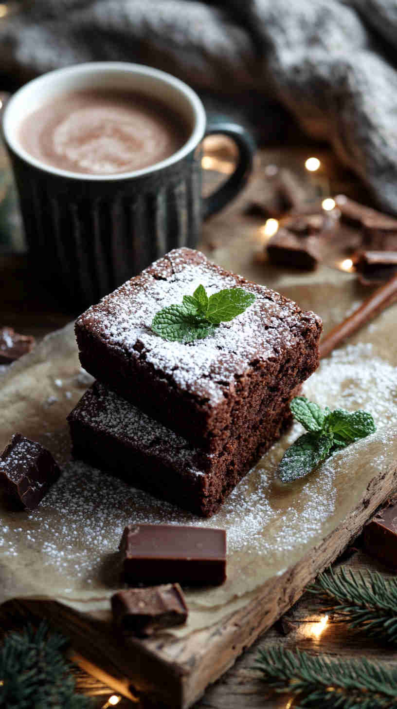 Chocolate Mint Protein Brownies