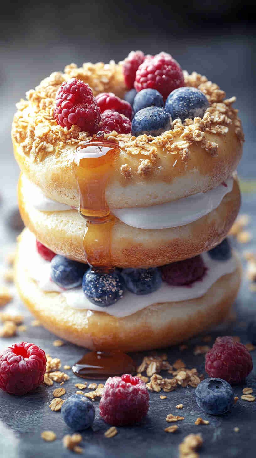 Greek Yogurt and Berry Bagel Delight