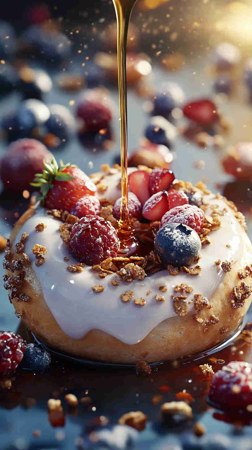 Greek Yogurt and Berry Bagel Delight