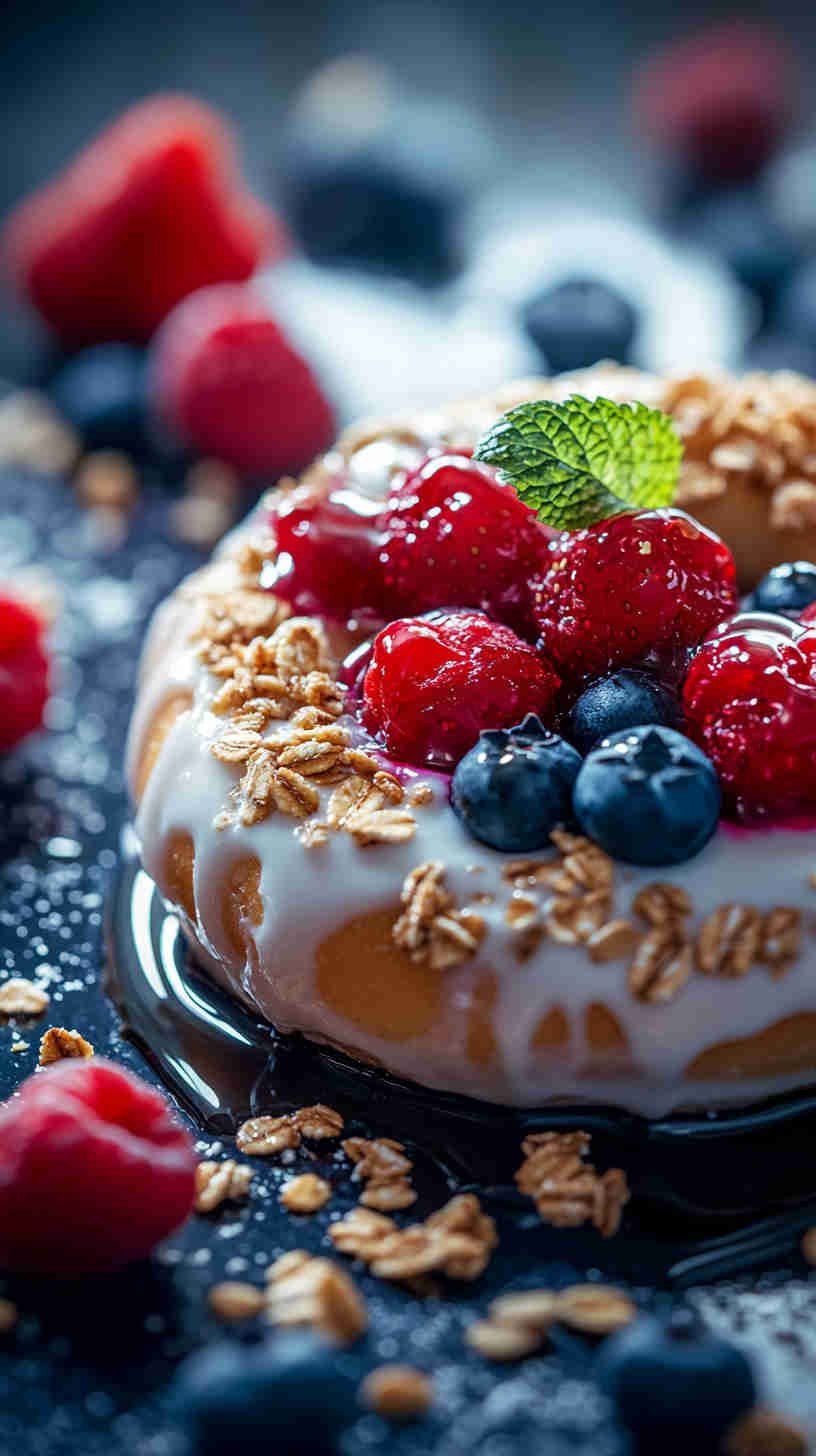 Greek Yogurt and Berry Bagel Delight