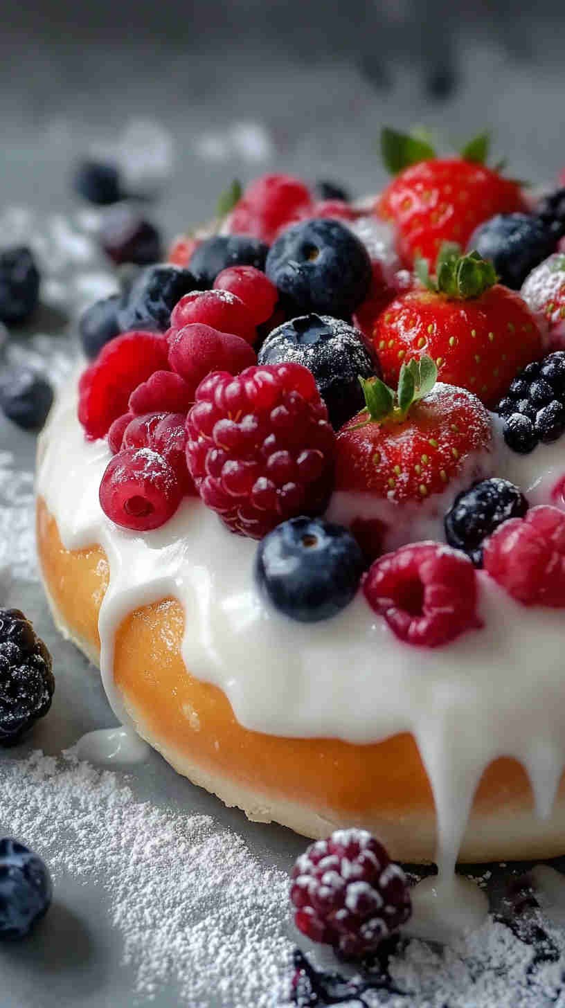 Greek Yogurt and Berry Bagel Delight