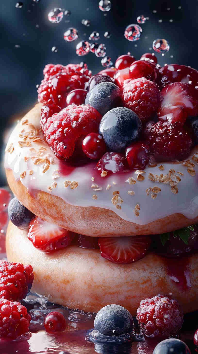 Greek Yogurt and Berry Bagel Delight