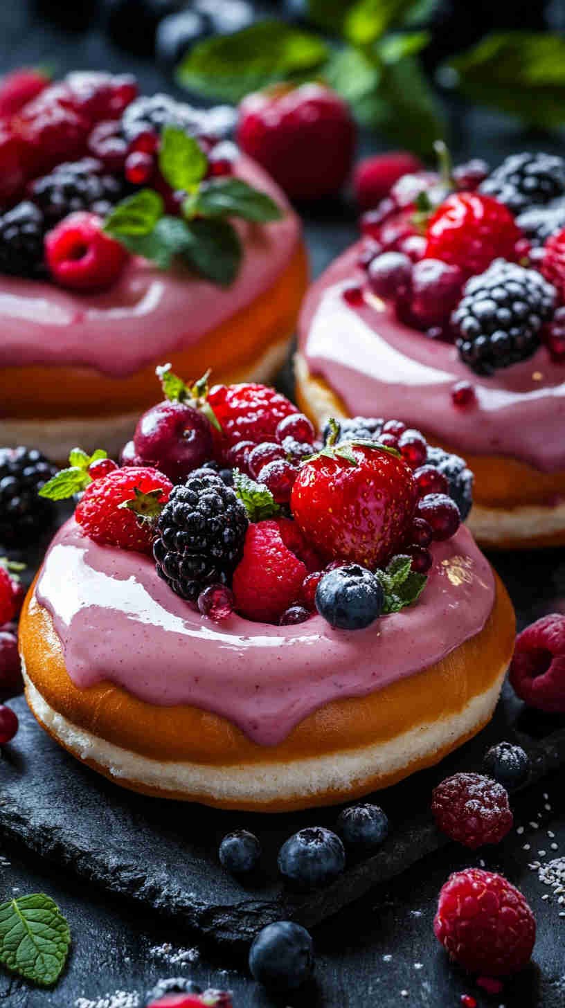 Greek Yogurt and Berry Bagel Delight