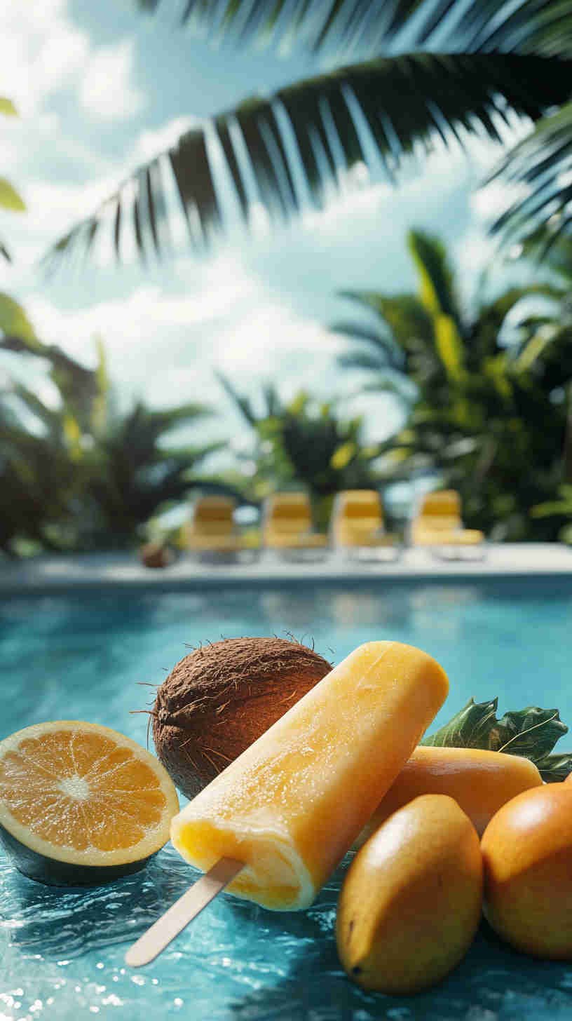 Healthy Mango Coconut Popsicles