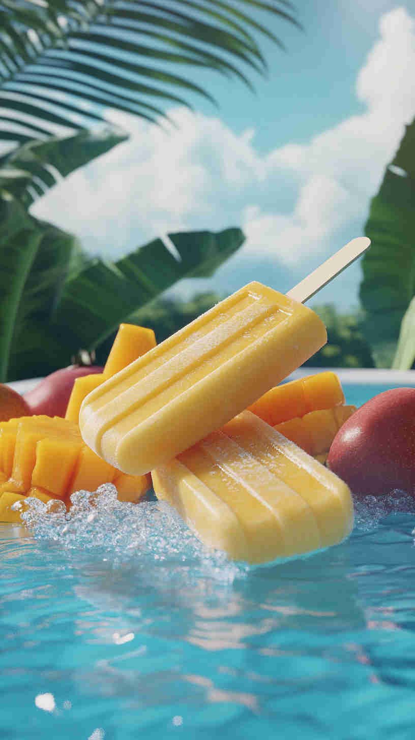 Healthy Mango Coconut Popsicles
