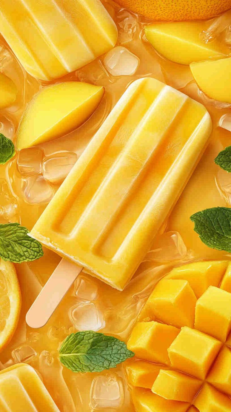 Healthy Mango Coconut Popsicles