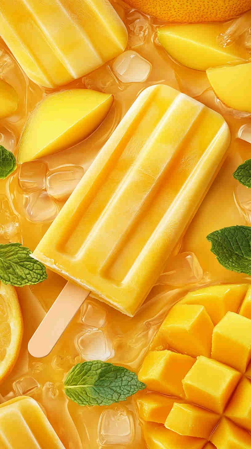 Healthy Mango Coconut Popsicles