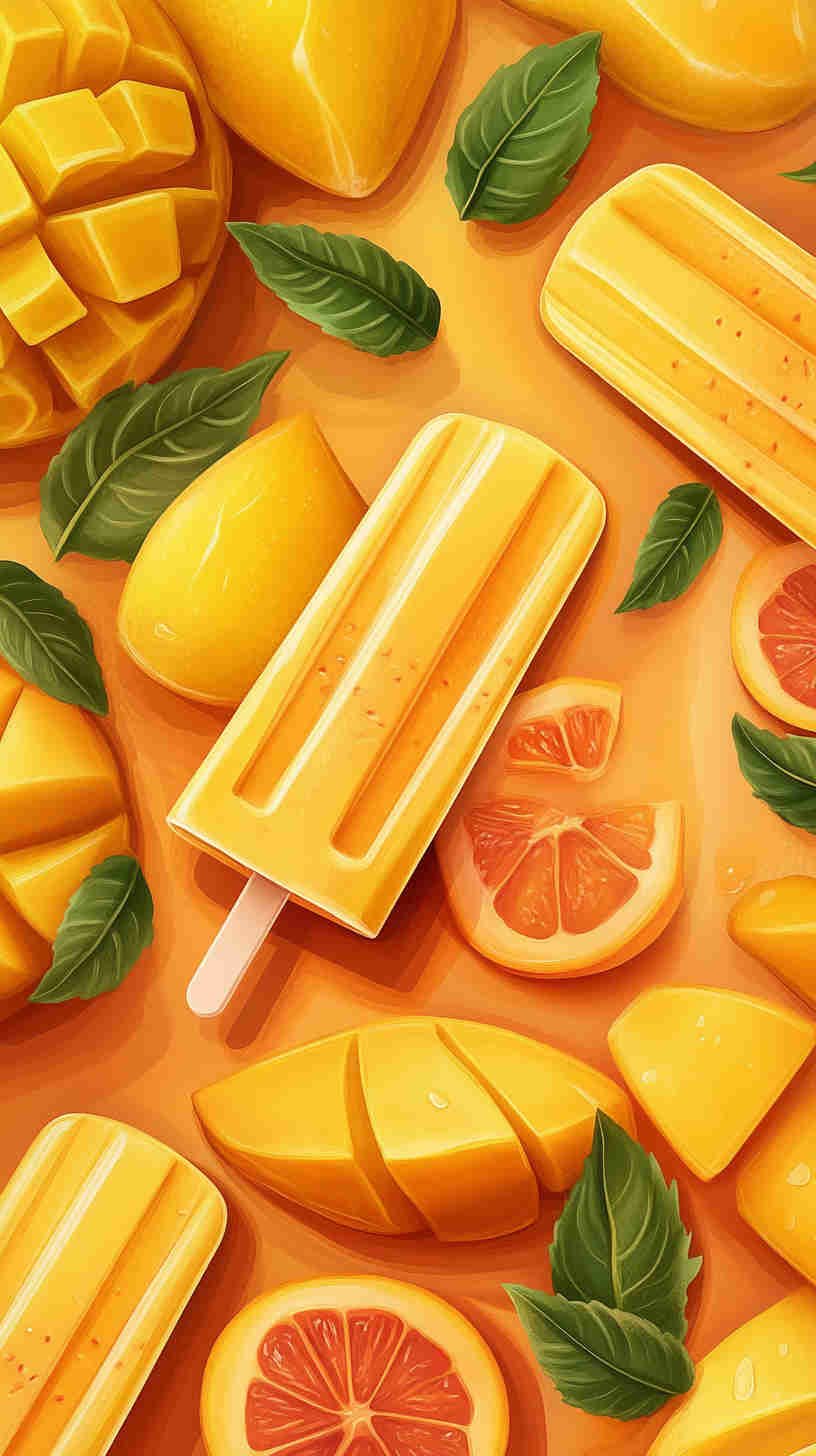 Healthy Mango Coconut Popsicles
