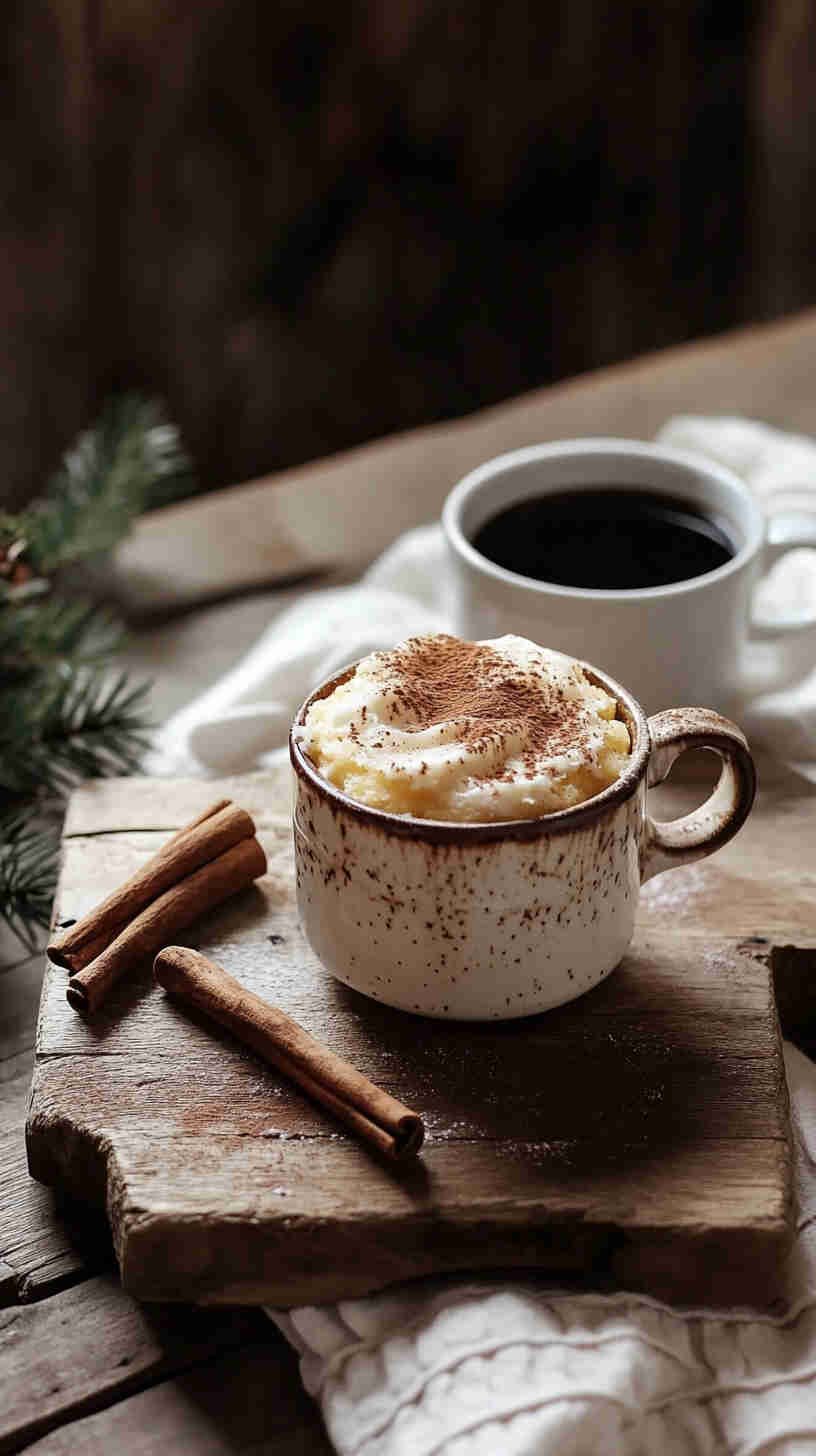 High-Protein Cinnamon Roll Mug Cake