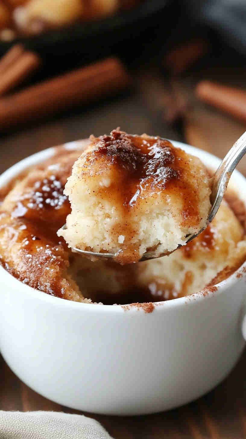 High-Protein Cinnamon Roll Mug Cake