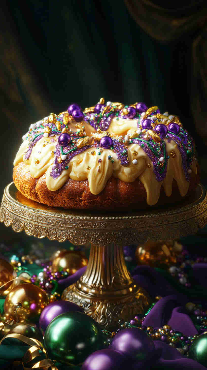 King Cake with Almond Cream Filling