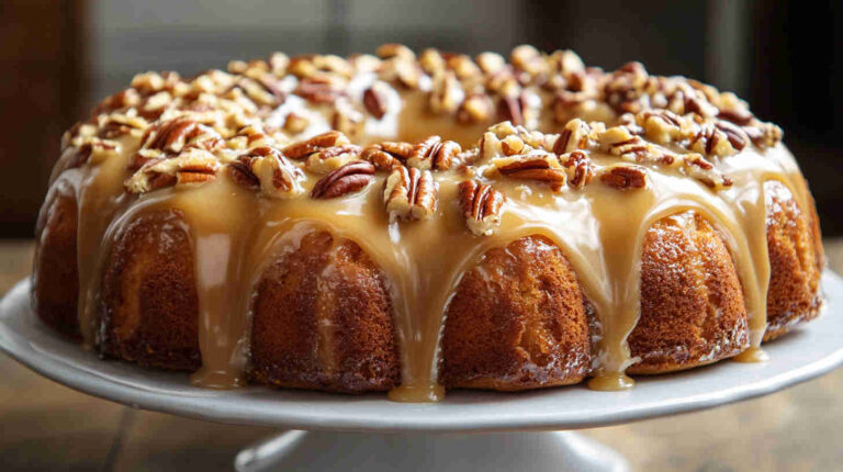 King Cake with Bourbon Pecan Filling