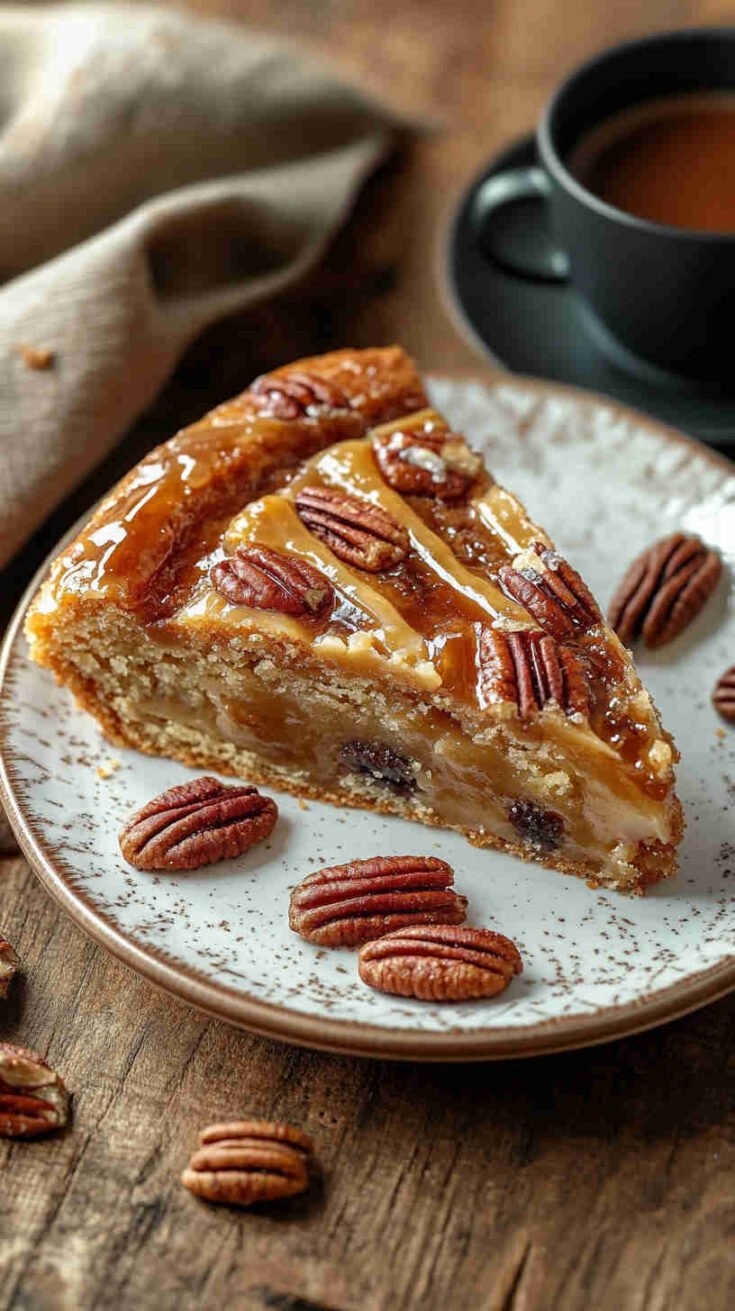 King Cake with Caramelized Sugar and Pecans