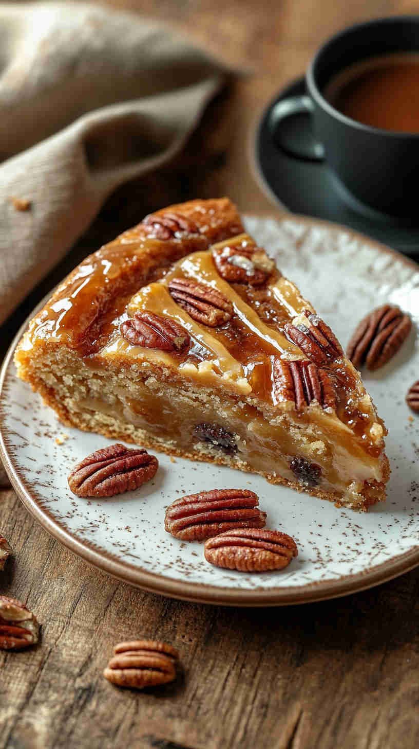 King Cake with Caramelized Sugar and Pecans