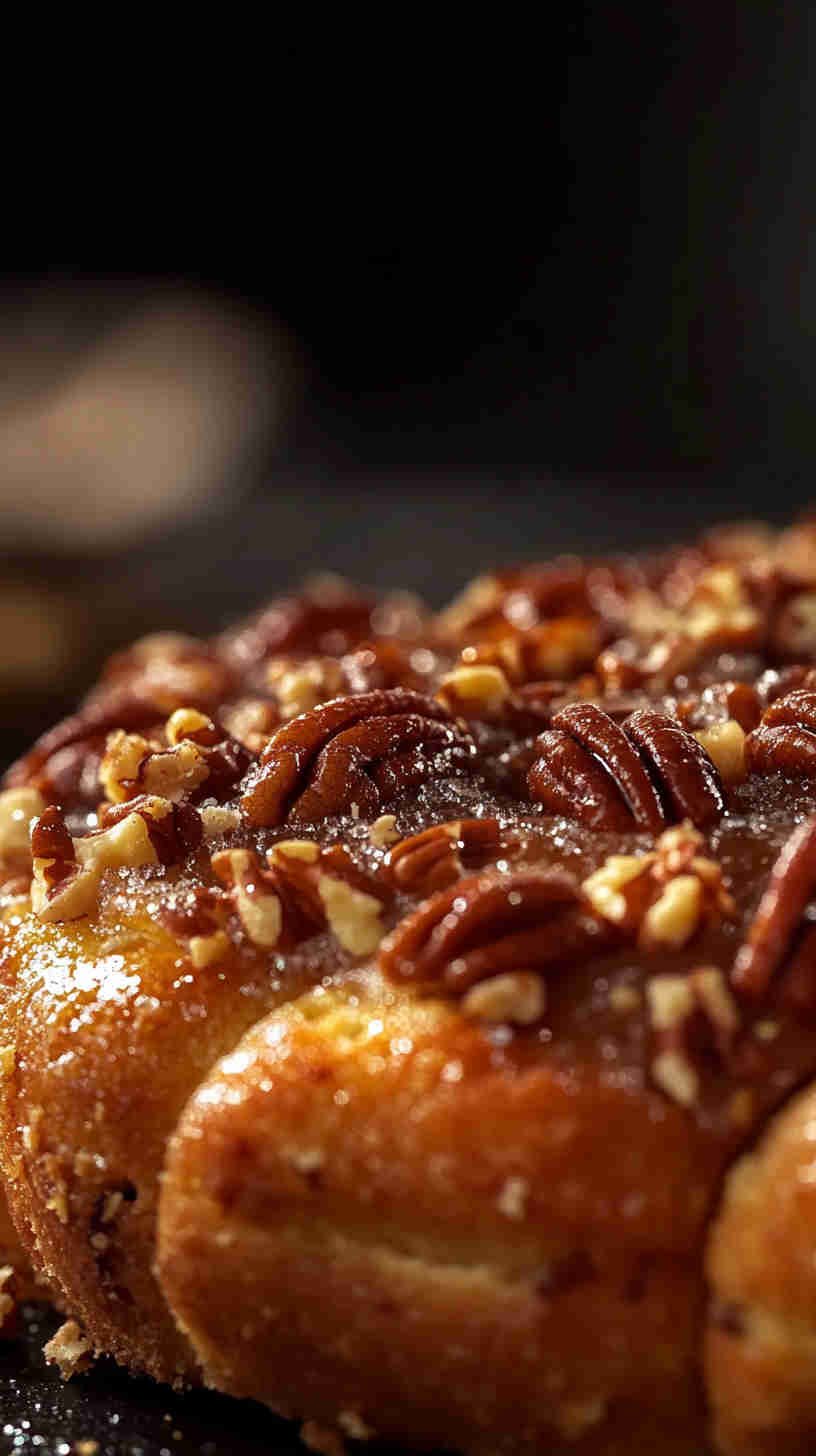 King Cake with Caramelized Sugar and Pecans