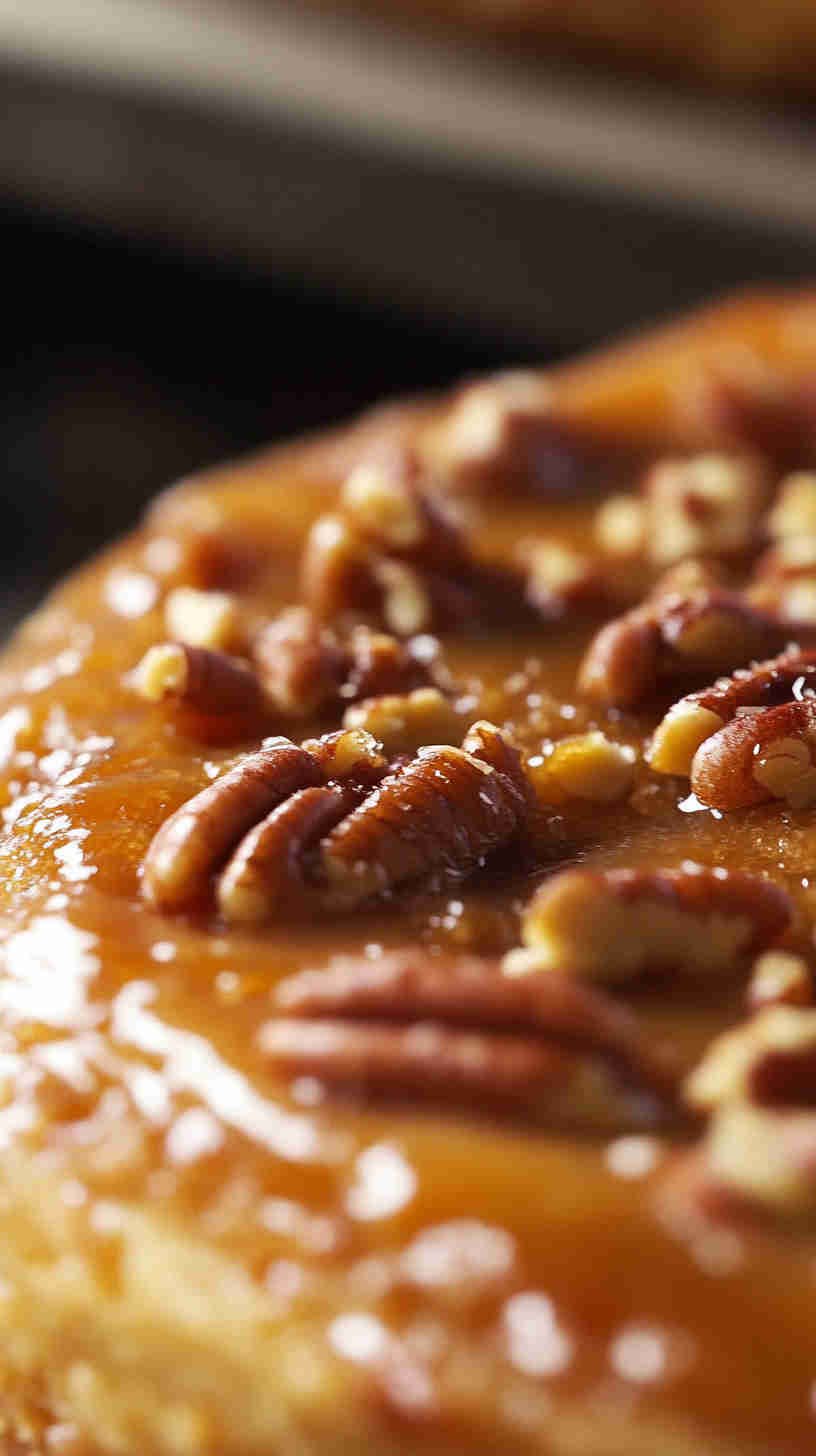 King Cake with Caramelized Sugar and Pecans