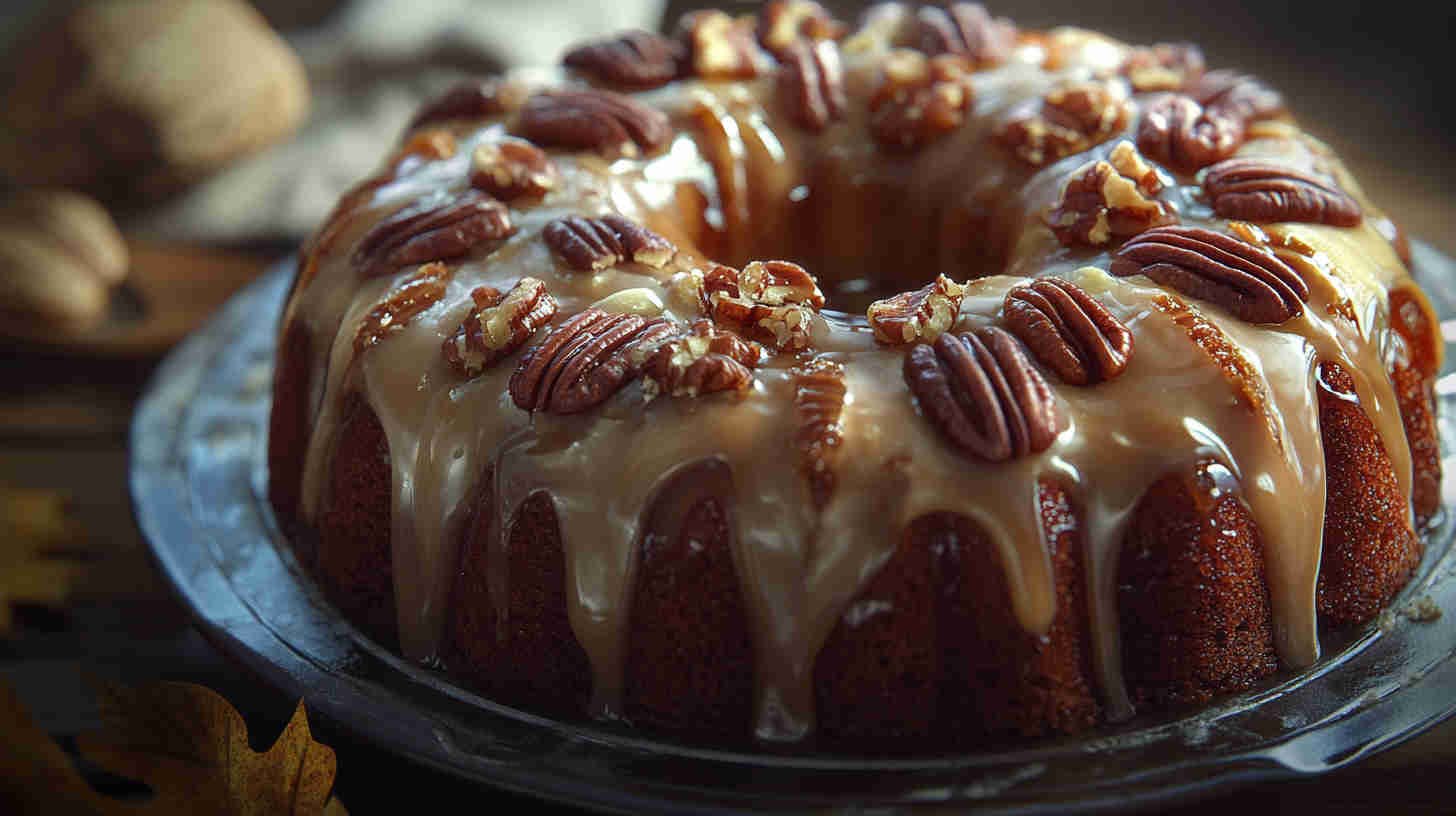 King Cake with Caramelized Sugar and Pecans