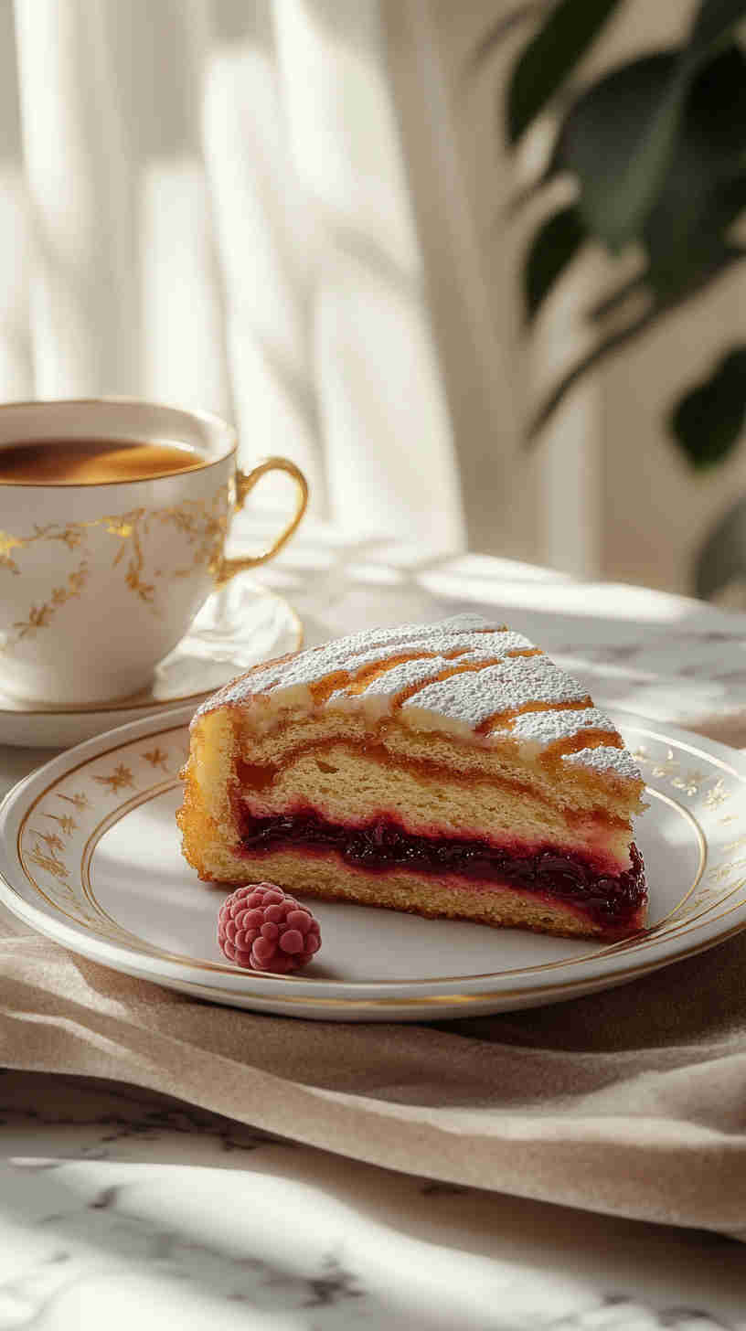 King Cake with Raspberry Jam Filling