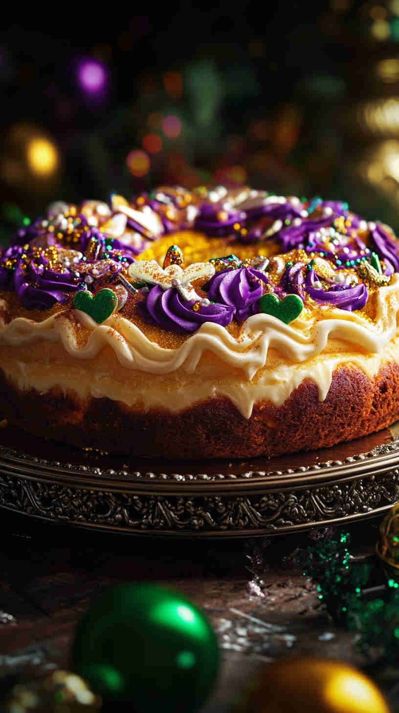 King Cake with Spiced Buttercream
