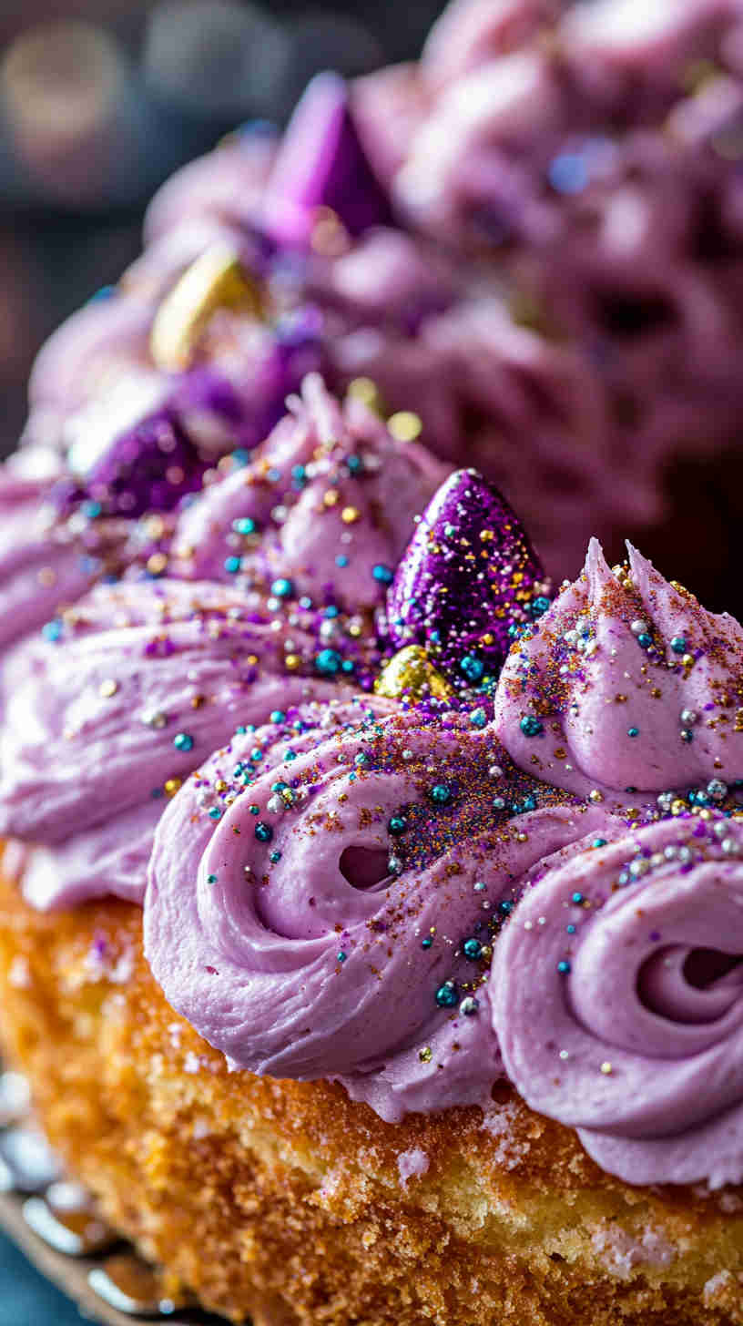 King Cake with Spiced Buttercream