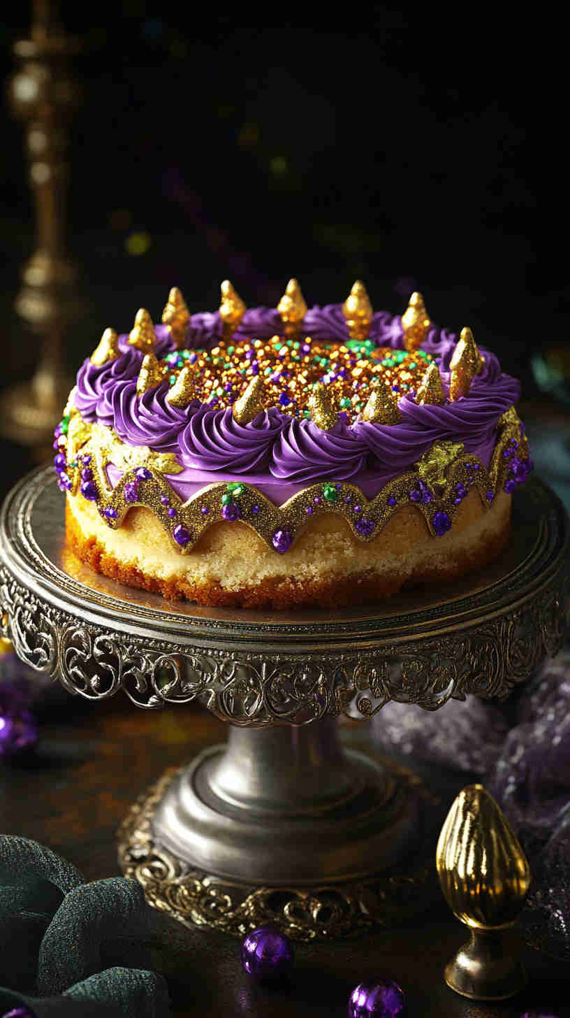 King Cake with Spiced Buttercream