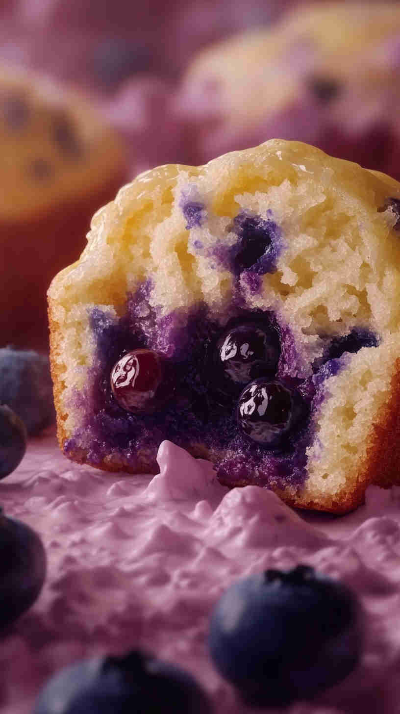 Light Lemon Blueberry Muffins